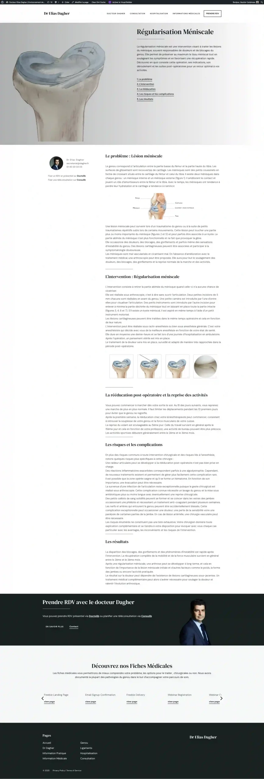 Régularisation Méniscale - Docteur Elias Dagher - Environnement de Te_ - gekomed.live-website.com