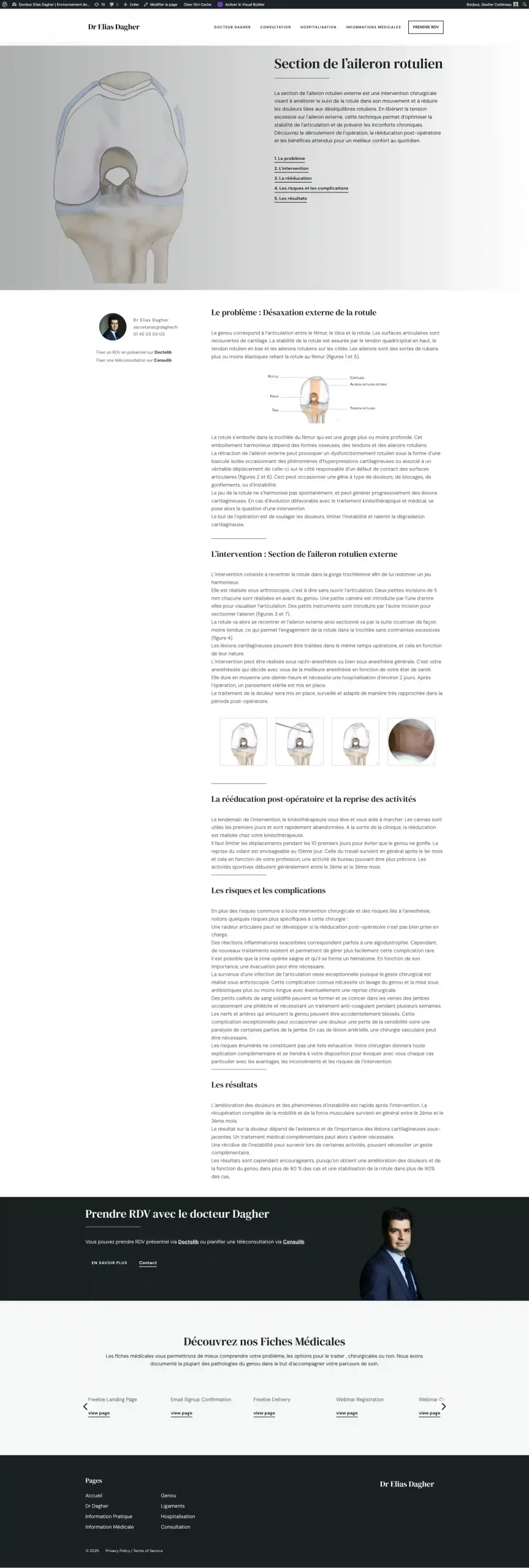 Section de l’aileron rotulien - Docteur Elias Dagher - Environnement _ - gekomed.live-website.com